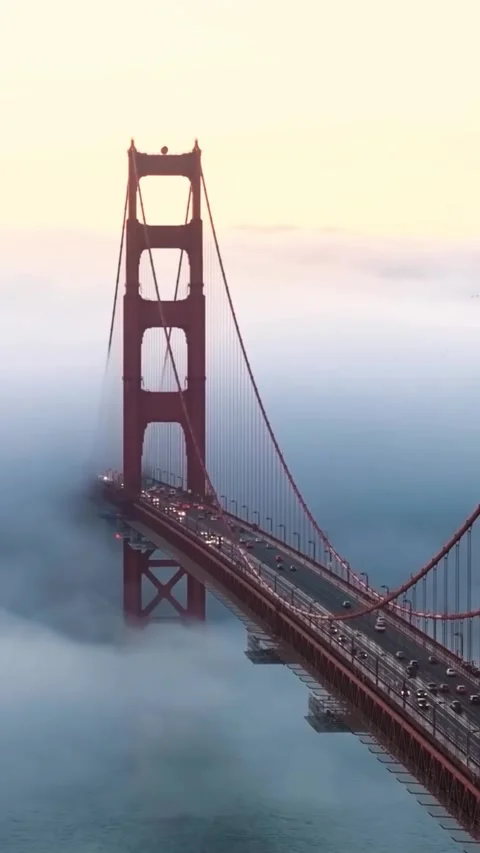Golden gate bridge at sunset Stock Footage 270164129