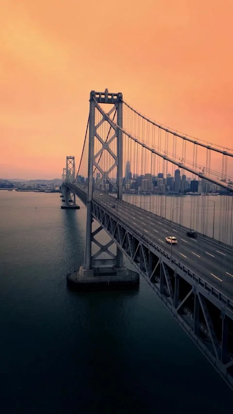 Golden gate bridge at sunset Stock Footage 272605129