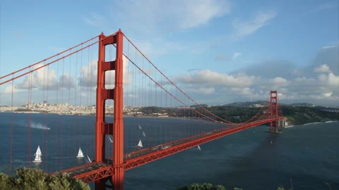 Golden Gate Bridge Sunset Stock Footage 301584998