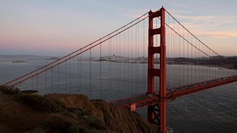 Golden Gate bridge sunset time lapse 動画素材 98699102