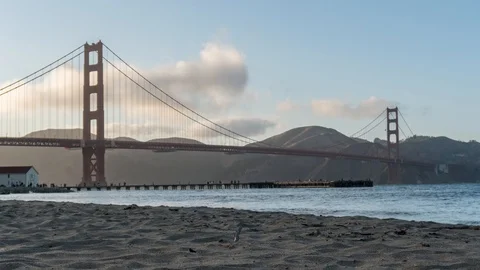 Golden Gate Bridge Timelapse at Sunset Stock Footage 116987151