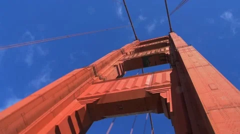 Golden Gate Bridge Tower Stock Footage 47610873