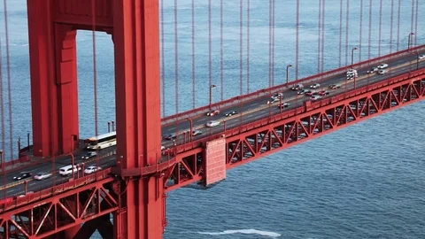 Golden Gate Bridge Traffic Stock Footage 69758891