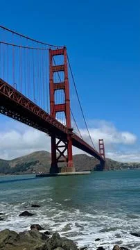 Golden Gate Bridge Vertical Stock Photos