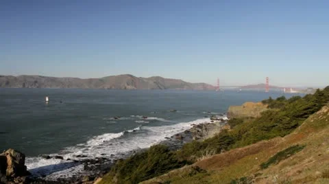Golden Gate Bridge view Stock Footage 22147294