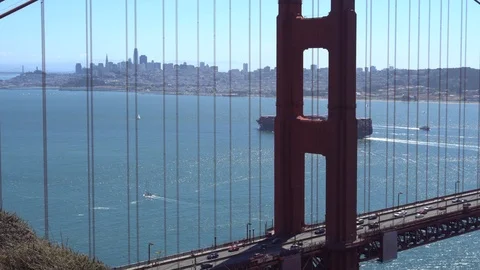 Golden Gate Bridge View in San Francisco on 5 September 2019 Stock Footage 116696482