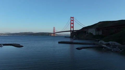 Golden Gate Bridge Viewed from Cavallo Point Sausalito Vídeo Stock 310337209