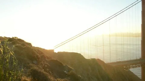 Golden Gate at Dawn Stock Footage 12048145