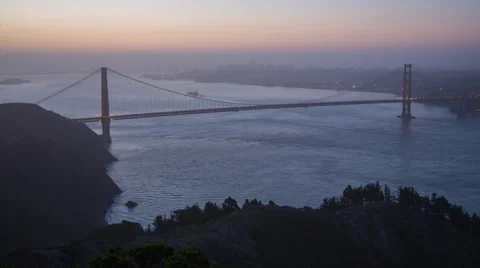 Golden Gate Dawn Time Lapse Stock Footage 36590102
