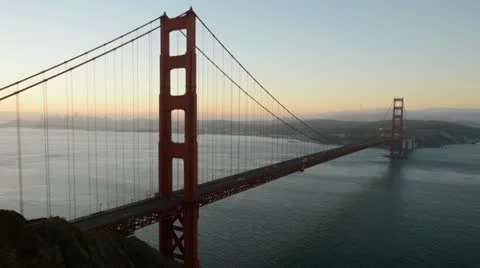 Golden Gate at Dawn timelapse Stock Footage 12048143