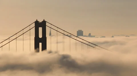 Golden Gate &amp; Fog 動画素材 33194596