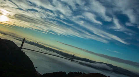 Golden Gate &amp; Fog 库存影片 33202965