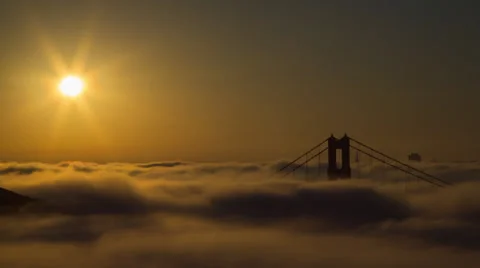 Golden Gate &amp; Fog Видео 33214165