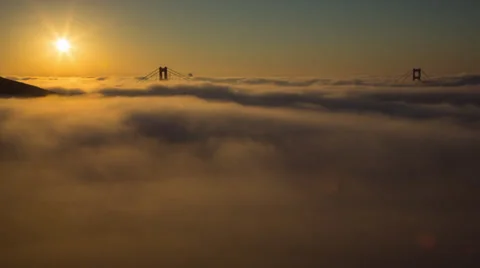 Golden Gate &amp; Fog Видео 33215161