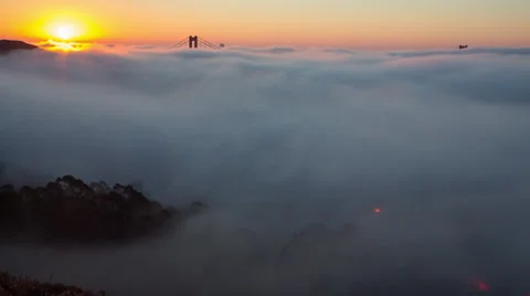 Golden Gate &amp; Fog Video stock 33215199