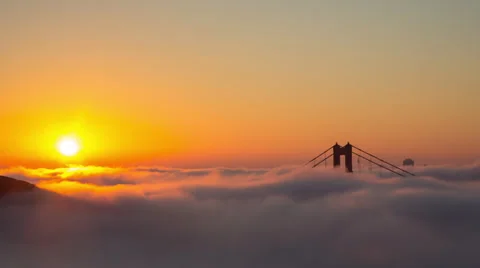 Golden Gate &amp; Fog Видео 33215218