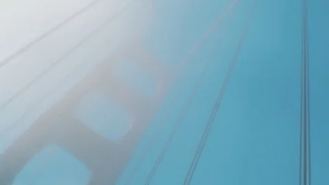 Golden Gate in the fog Stock Footage 79783231