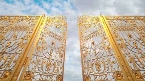 Golden gate to heaven Stock Footage 259901448