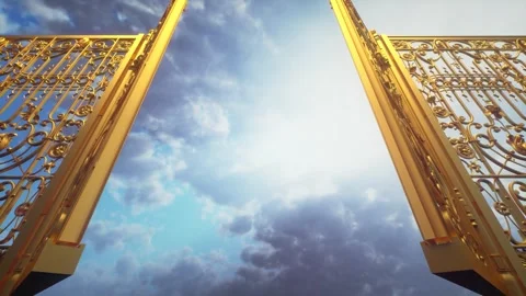 Golden gate to heaven Stock Footage 259901561