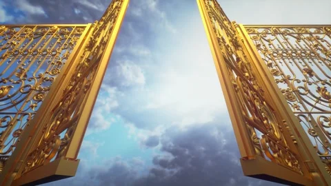 Golden gate to heaven Stock Footage 259901563