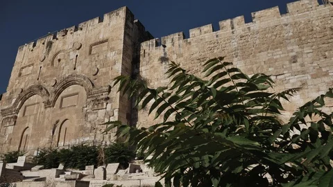 THE GOLDEN GATE JERUSALEM Stock Footage 120359880