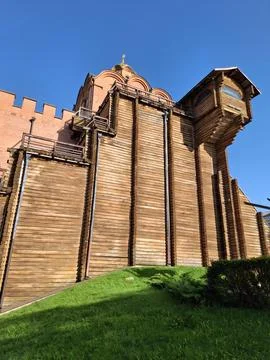 Golden Gate - main gate in fortifications of Kyiv,capital of Kievan Rus, Ukraine Stock Photos
