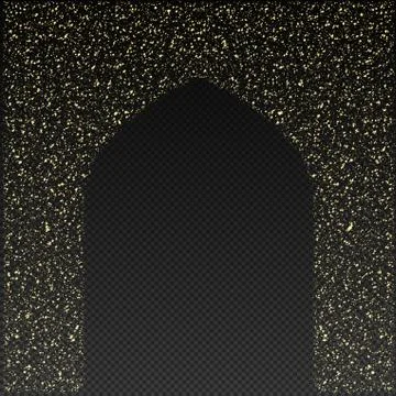 Golden Gate of the Mosque on a transparent background Vector Stock Illustration