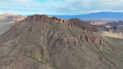 Golden Gate Mountain peak, Tucson Mountains, Arizona, USA Stock Footage 239961853