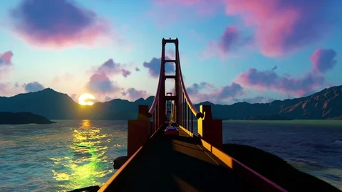 Golden Gate On The Ocean 3 Stock Footage 97943084