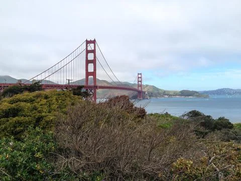 Golden Gate Post Card Viewpoint Stock Photos