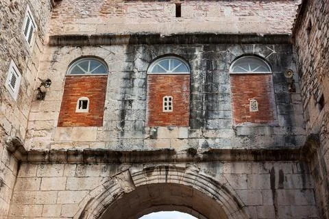 The Golden gate of Split old town, Croatia Stock Photos