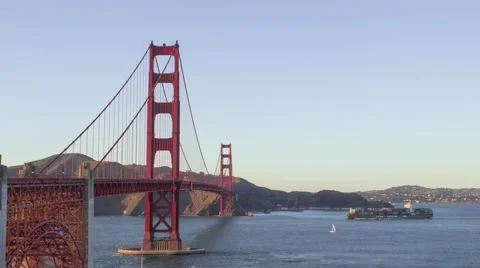 Golden Gate Sunset Stock Footage 47620651