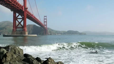 Golden Gate Surfer Stock Footage 49790569