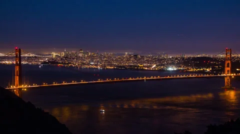 Golden Gate Time Lapse Stock Footage 33636372