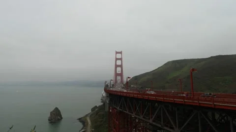Golden Gate view 001 1080p PJPEG 30fps Stock Footage