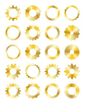 A Golden Gear Stock Illustration