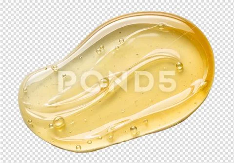 Golden gel texture with shiny bubbles, glossy liquid effect Modello PSD