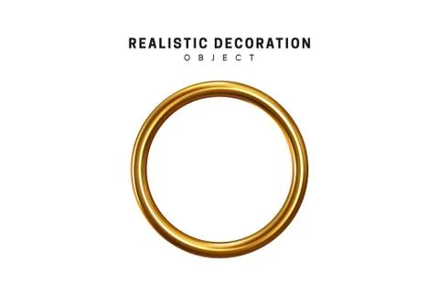 Golden geometric 3d object isolated on white background. Stock Illustration
