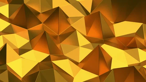 Golden Geometric Abstract Low Poly Background Modern Design Vídeos de archivo 347300503