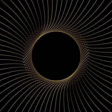 Golden geometric abstract pattern Stockillustratie