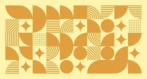 Golden Geometric Abstract Pattern Stock Illustration