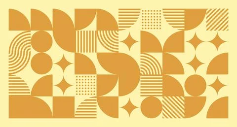 Golden Geometric Abstract Pattern Stock Illustration