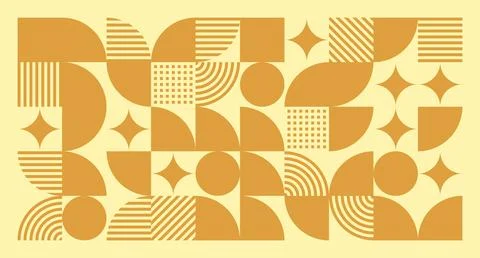 Golden Geometric Abstract Pattern Stock Illustration