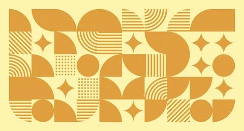 Golden Geometric Abstract Pattern Stock Illustration