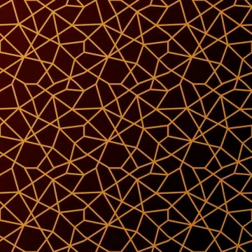 Golden geometric abstract pattern. Vector texture illustration Stock Illustration