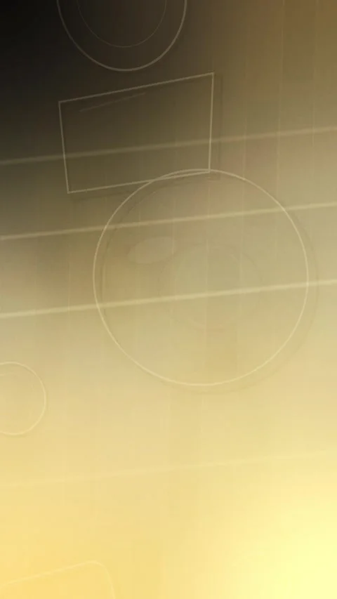 Golden geometric animated background template with translucent circles and Stock Footage 340340468
