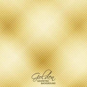 Golden geometric background. Stock Illustration