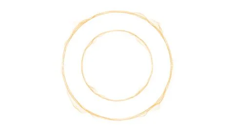 Golden geometric circle frame with thin line ring, minimal luxury abstract .. イラスト素材