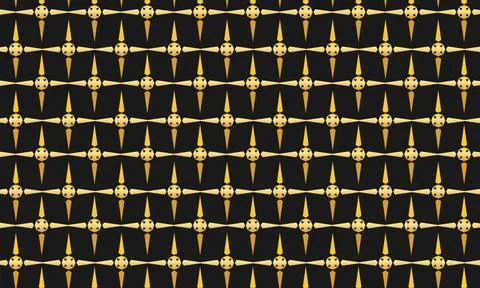 Golden Geometric Cross Seamless Pattern for Art Deco Wallpapers Stock Illustration