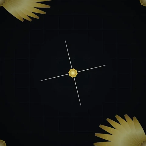 Golden Geometric Flower Abstract Background, Luxury Geometric Pattern, Gold.. Stock Footage 346283186